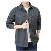 Large Size Loose Overalls Long Sleeve Shirt