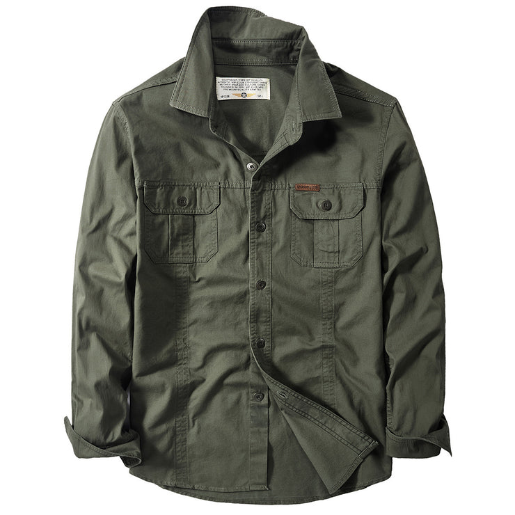 Large Size Loose Overalls Long Sleeve Shirt