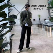 Half Turtleneck Men's Spring And Autumn All-matching Lazy Style Solid Color Sweater Coat