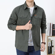 Large Size Loose Overalls Long Sleeve Shirt